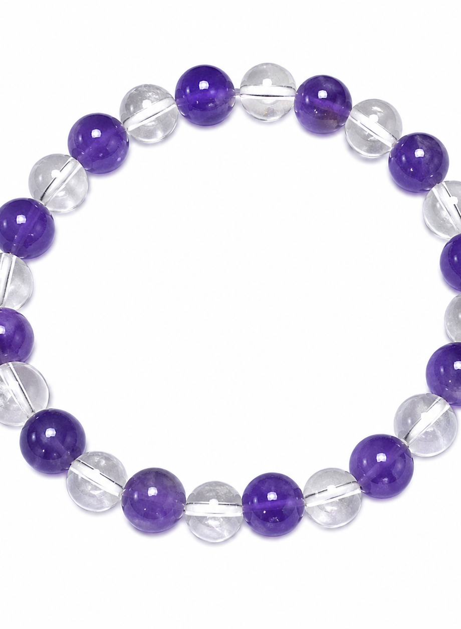 Amethyst + Clear Quartz