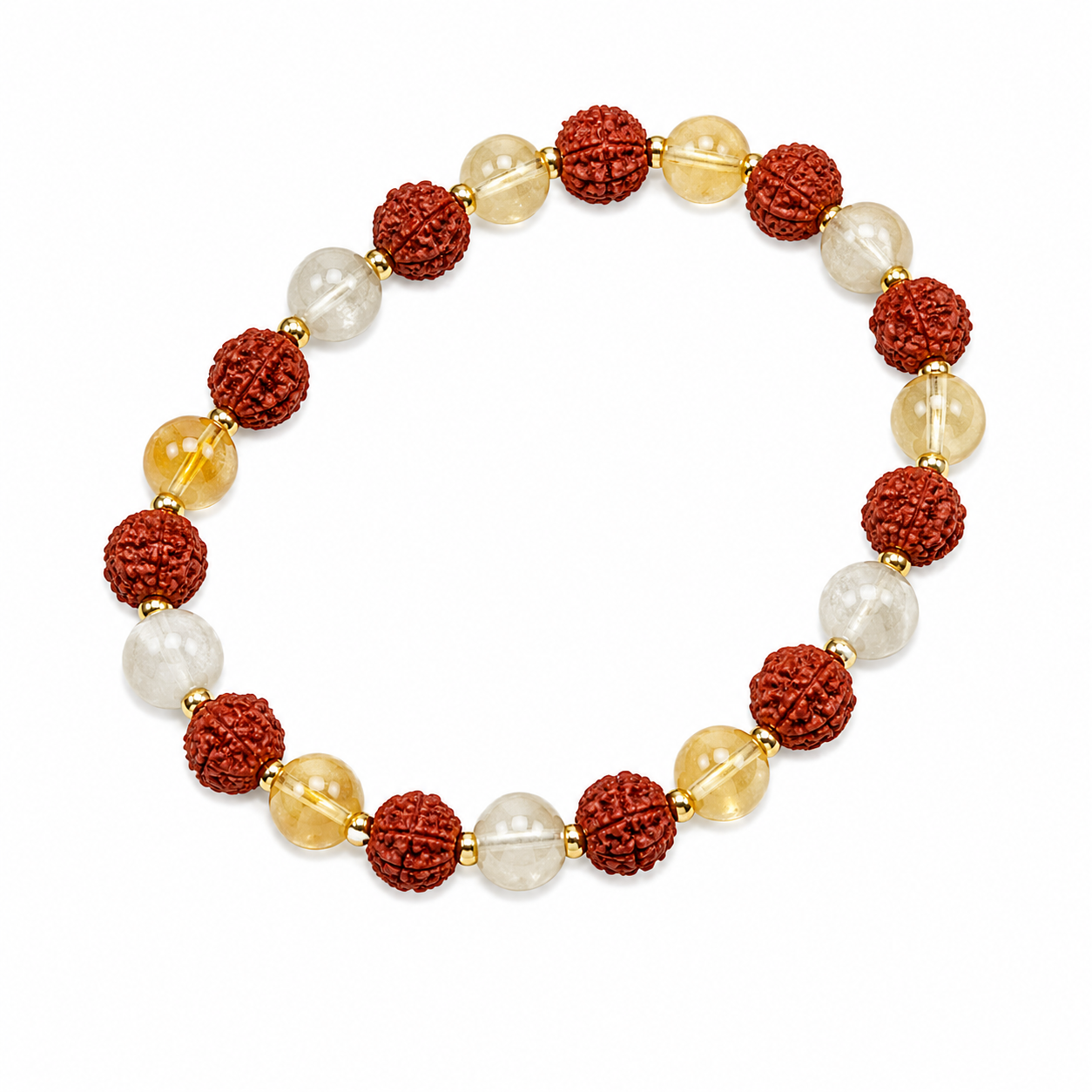 Rudraksha + Citrine Natural