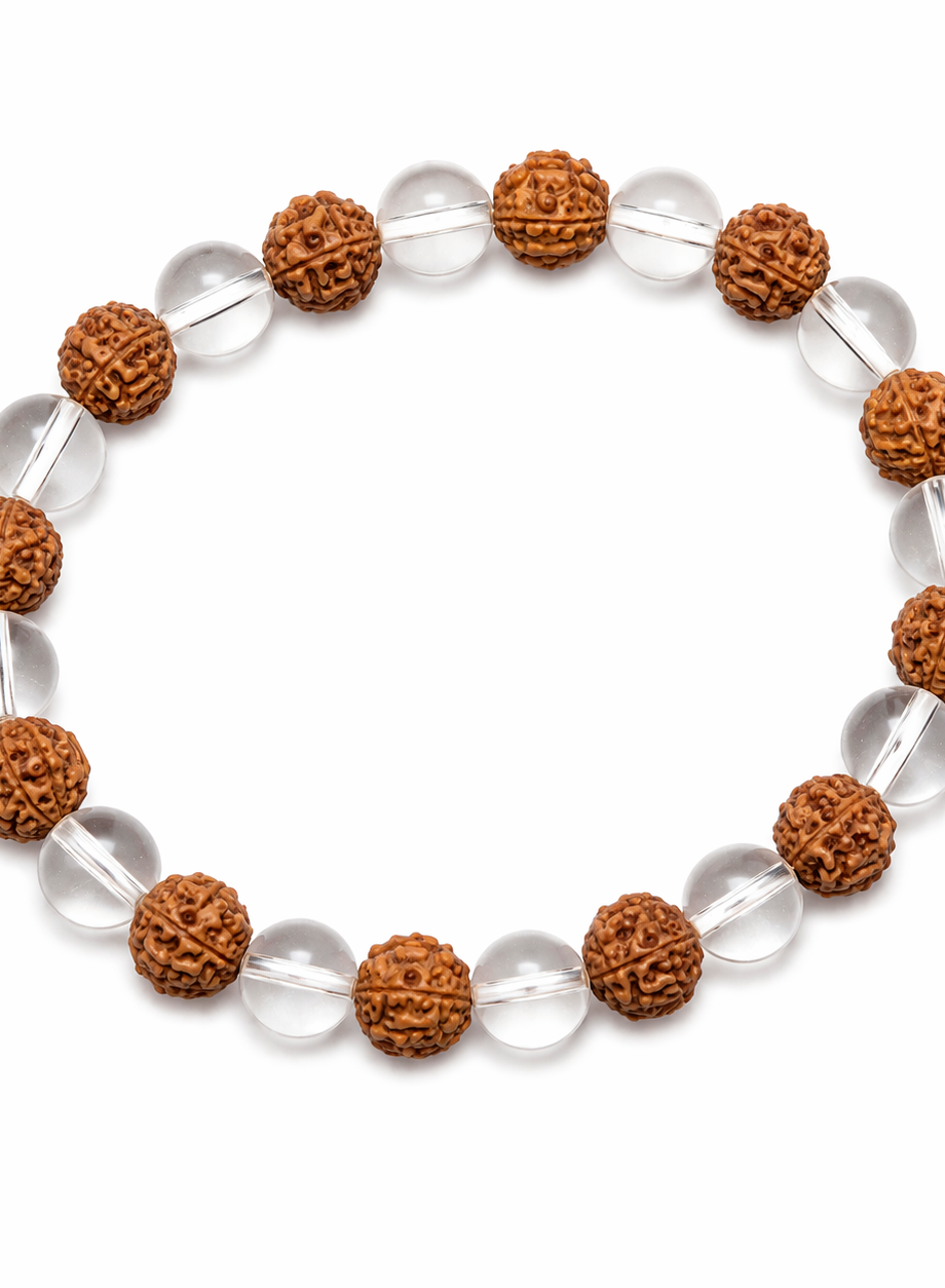 Rudraksha + Sphitik