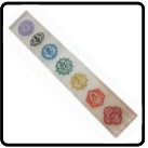 7 Chakra Rectangular Selenite Charging Plate