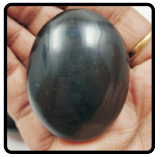 Black Agate Palm Stone