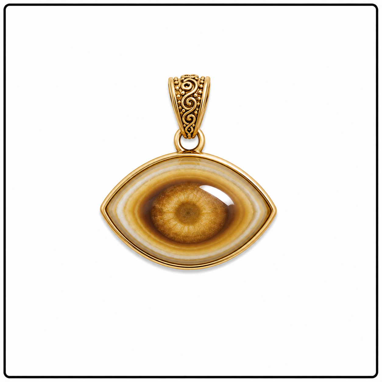 Agate Eye Crystal Pendant