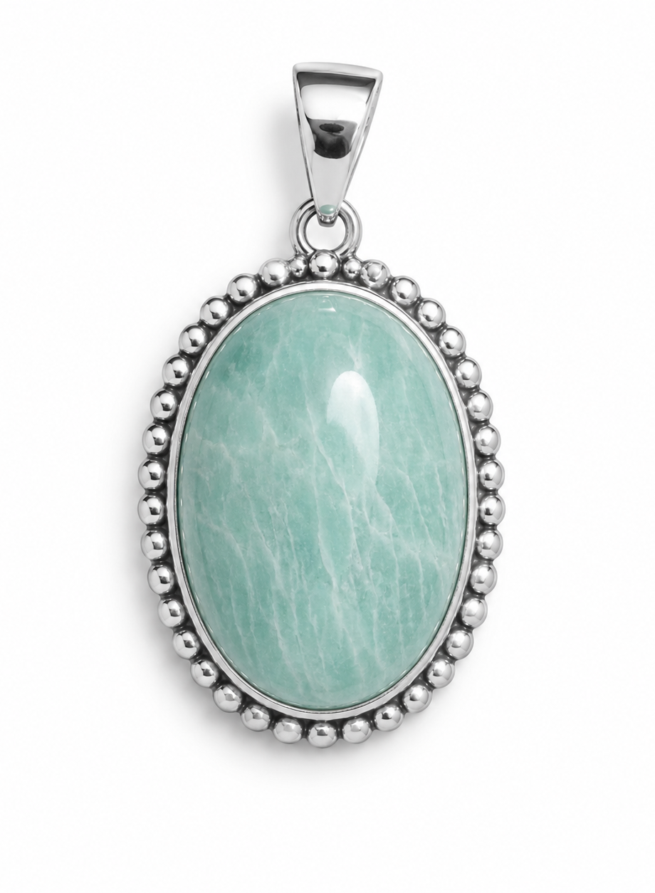 Amazonite Crystal Pendant