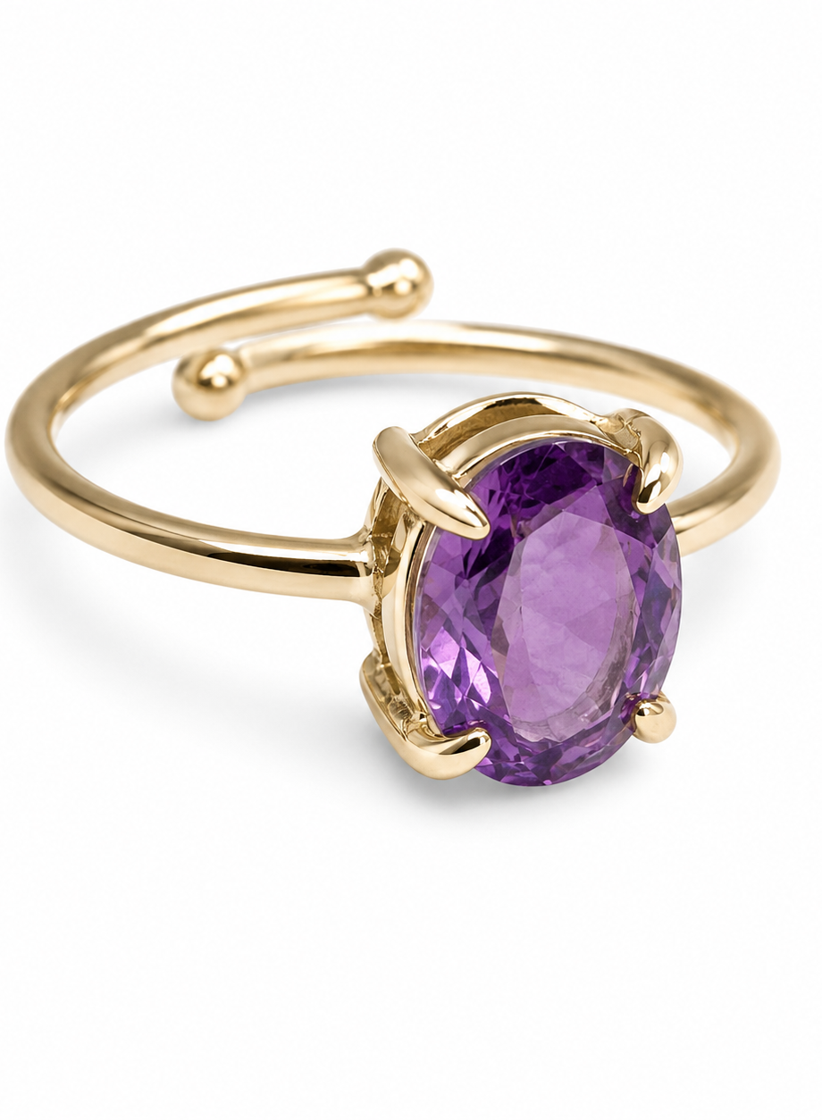 Amethyst Ring (Adjustable)