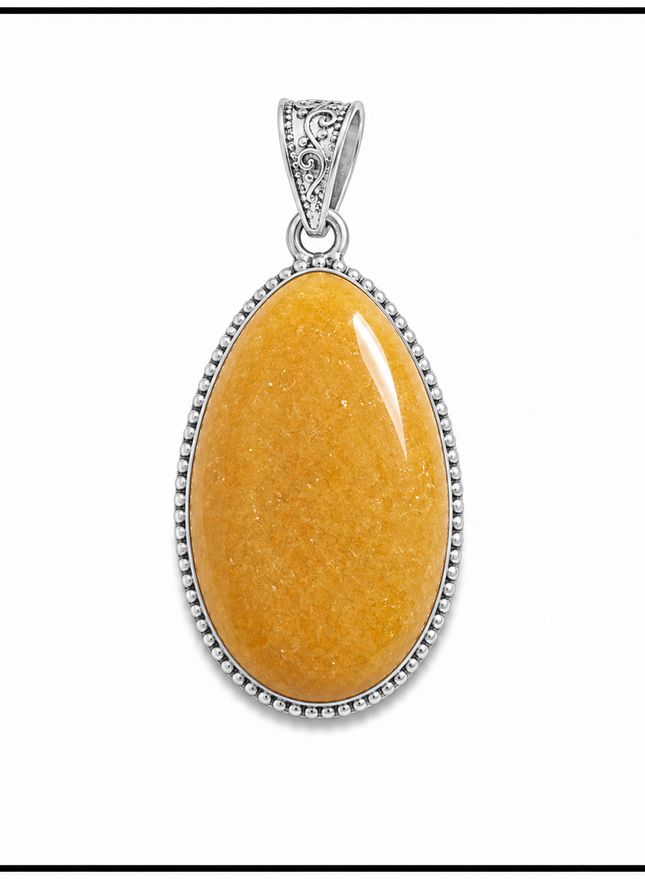 Yellow Aventurine Crystal Pendant
