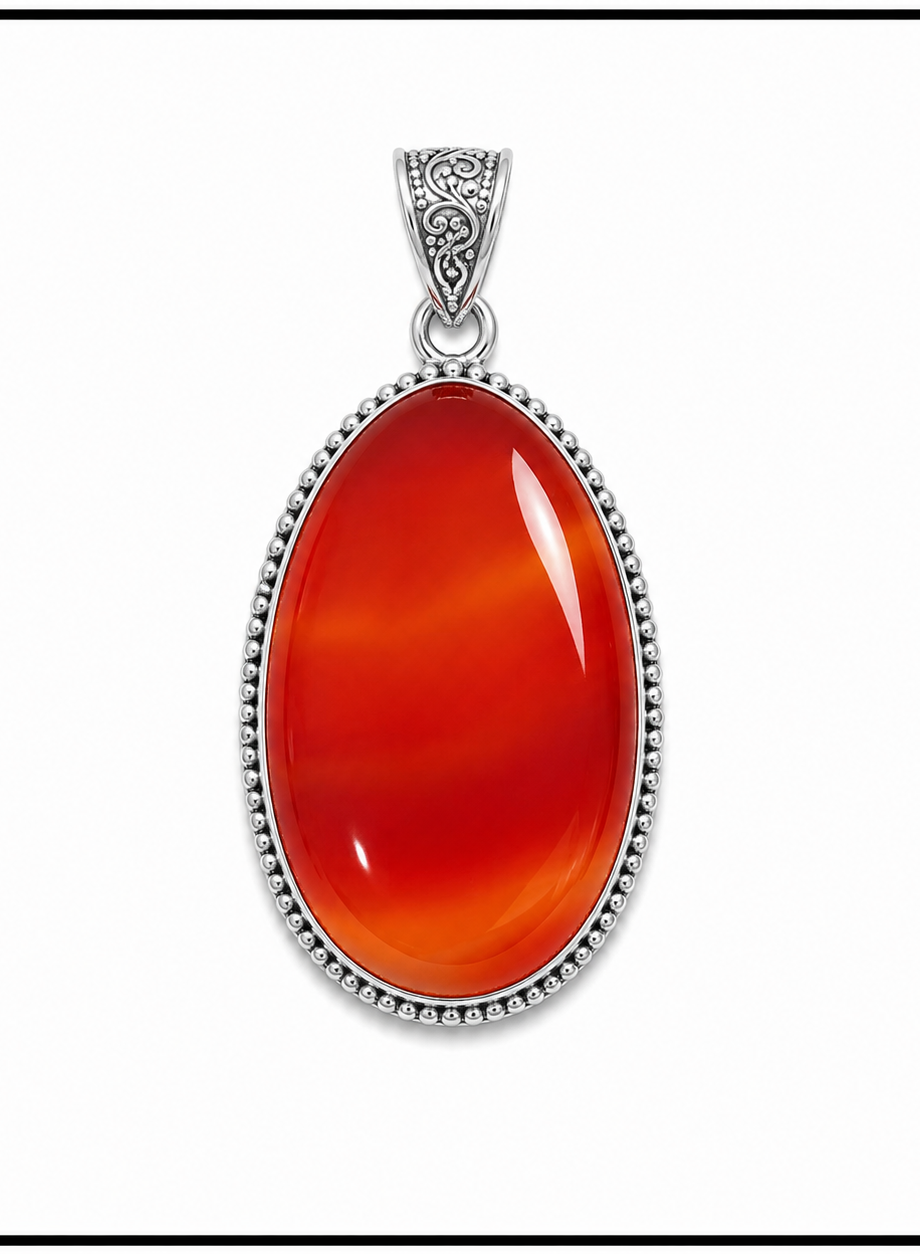 Carnelian Crystal Pendant