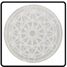 Flower of Life 2 Selenite Charging Plate