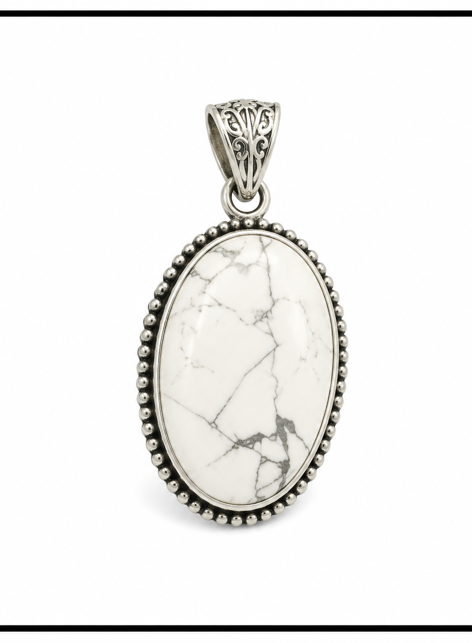 Howlite Crystal Pendant