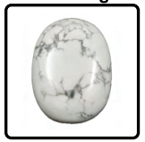 Howlite Palm Stone