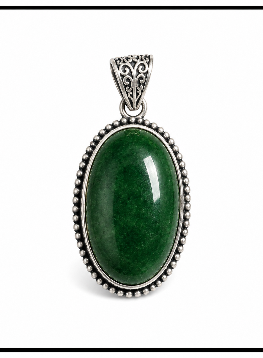 Jade Green Crystal Pendant