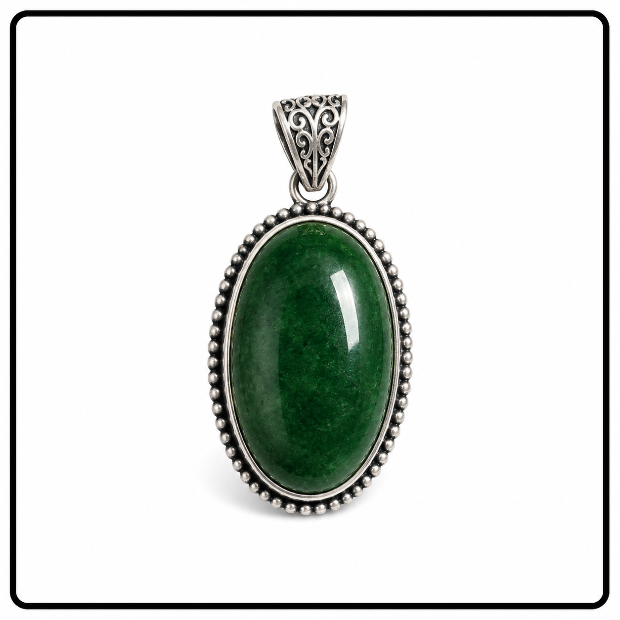 Jade Green Crystal Pendant