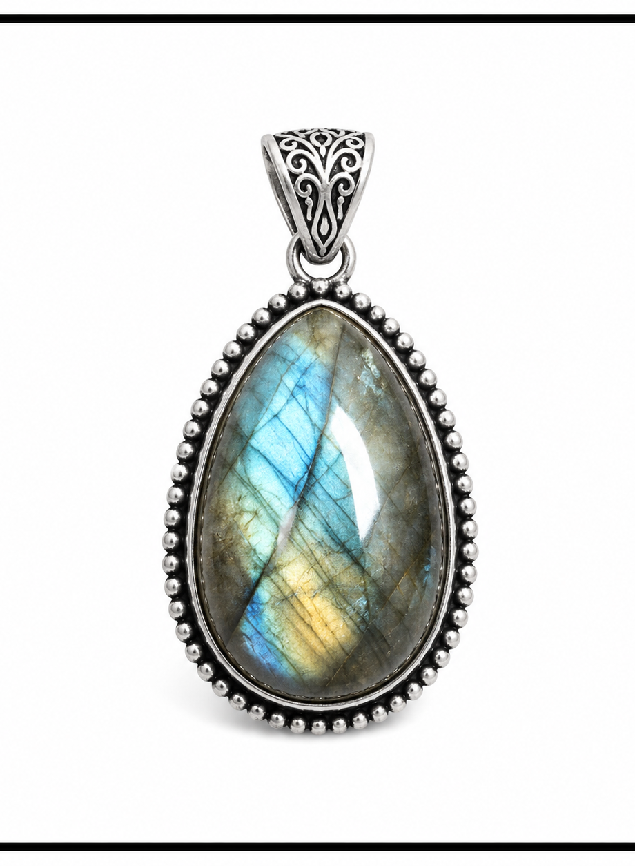 Labradorite Crystal Pendant