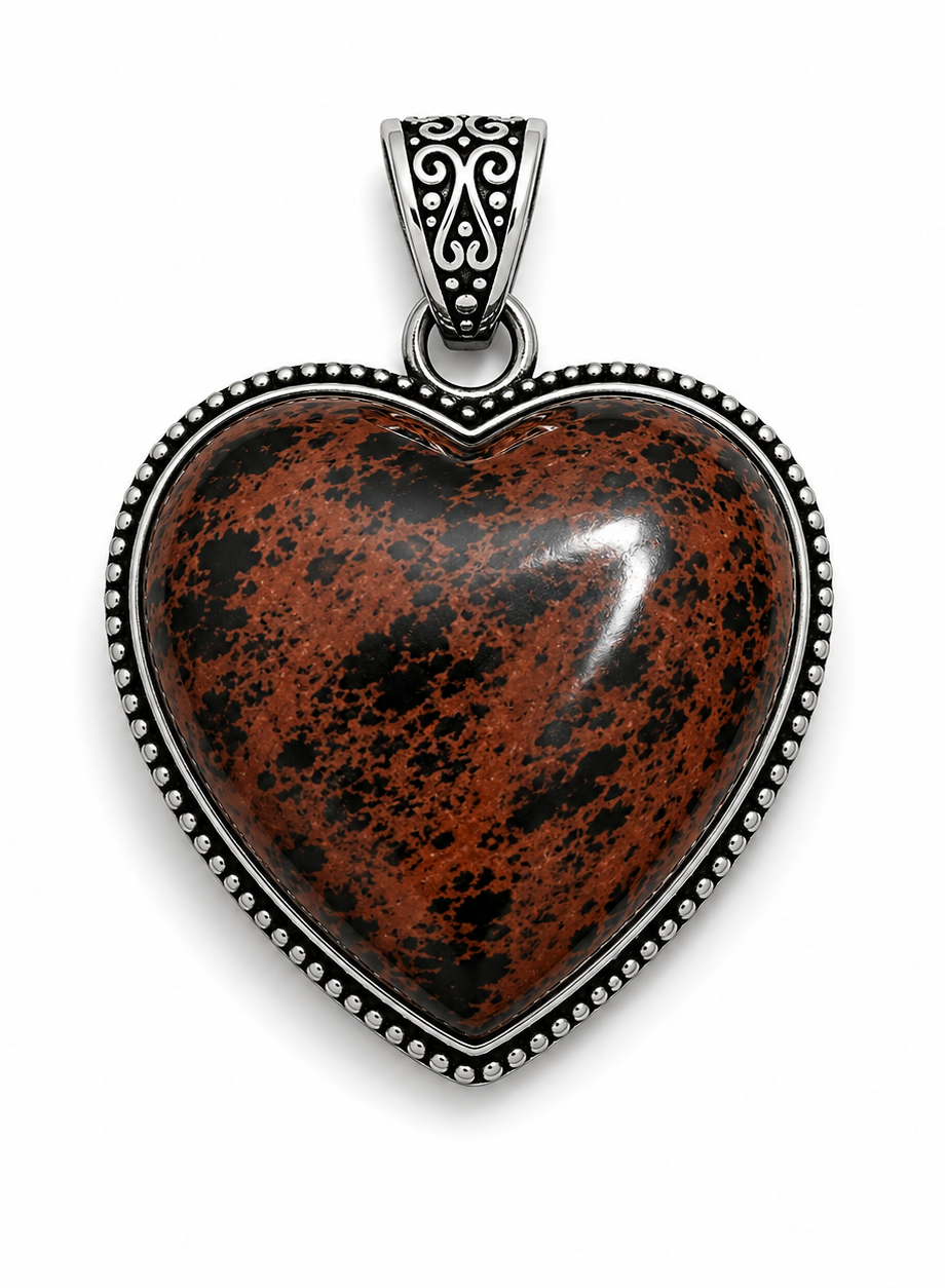 Mahogany Obsidian Crystal Pendant