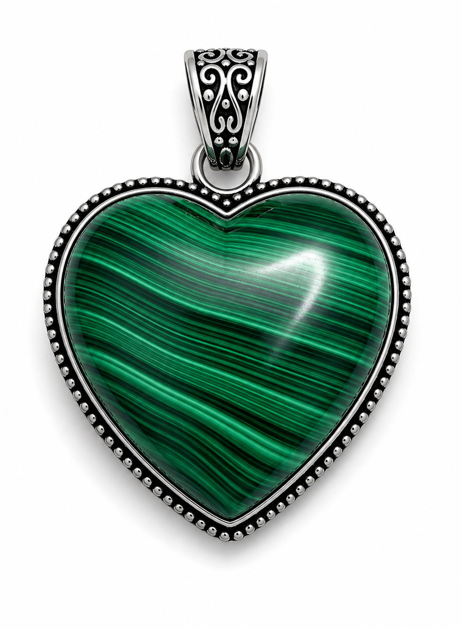 Green Malachite Crystal Pendant