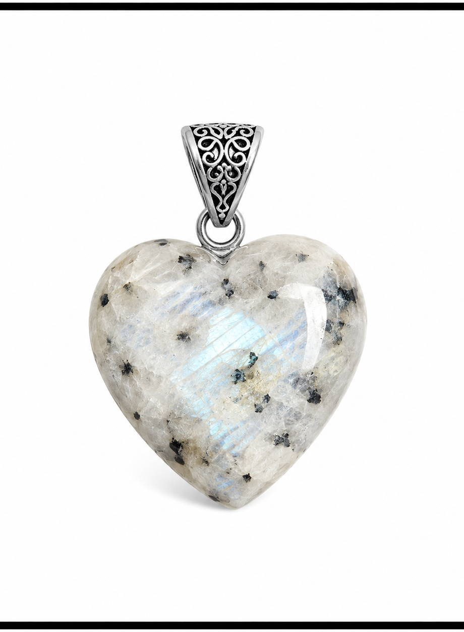 White Moonstone Crystal Pendant