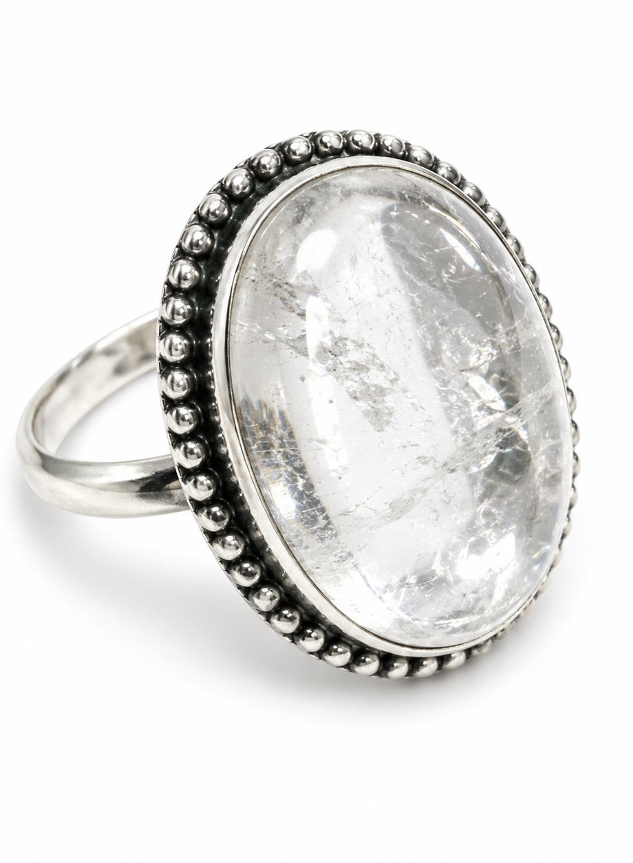 Clear Quartz Ring (Adjustable)