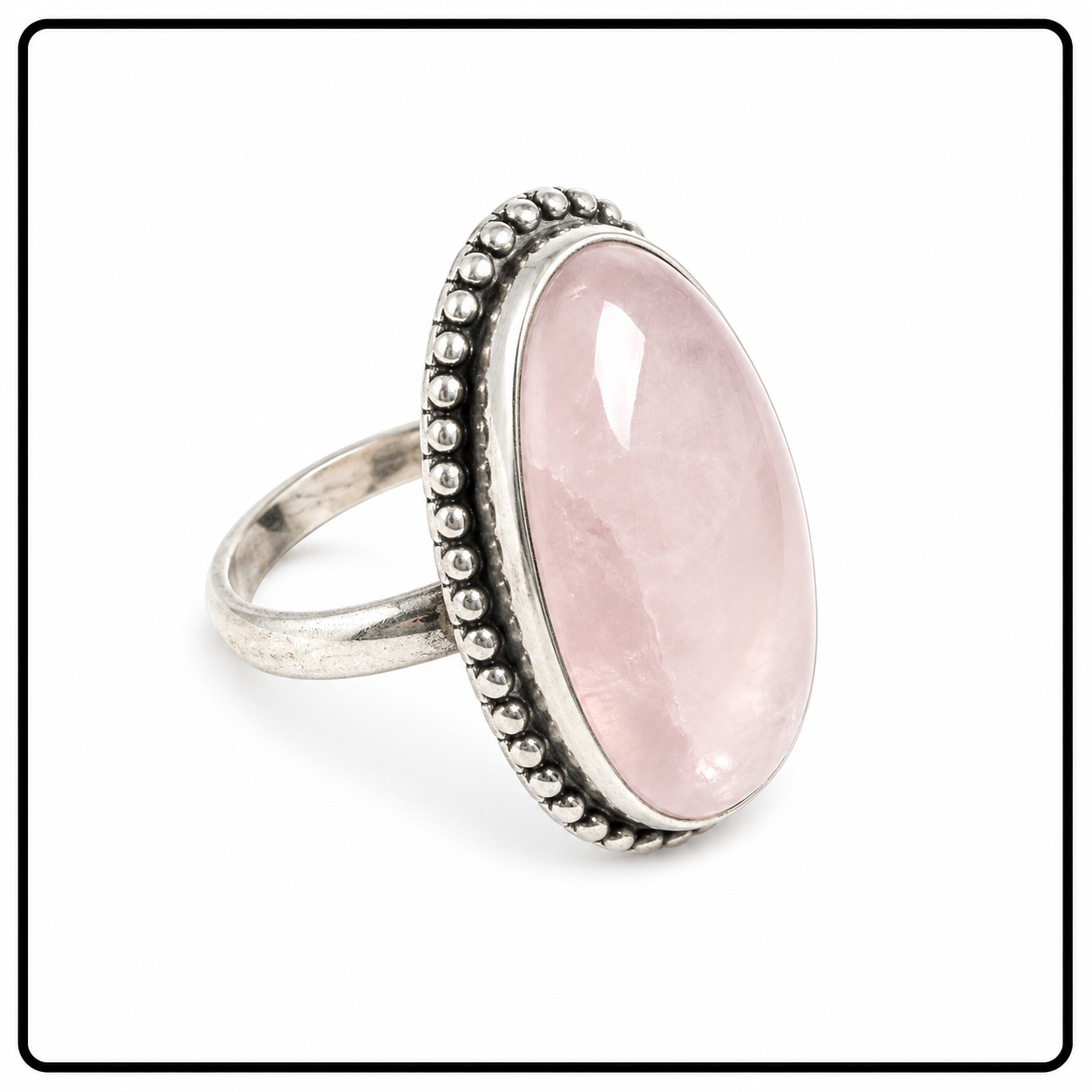 Rose Quartz Ring (Adjustable)