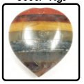 Seven Chakra Heart Stone