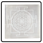 Shree Yantra Square Selenite Charging Plate