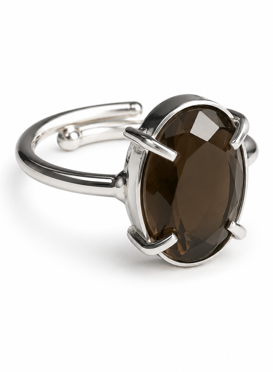 Smoky Quartz Ring (Adjustable)