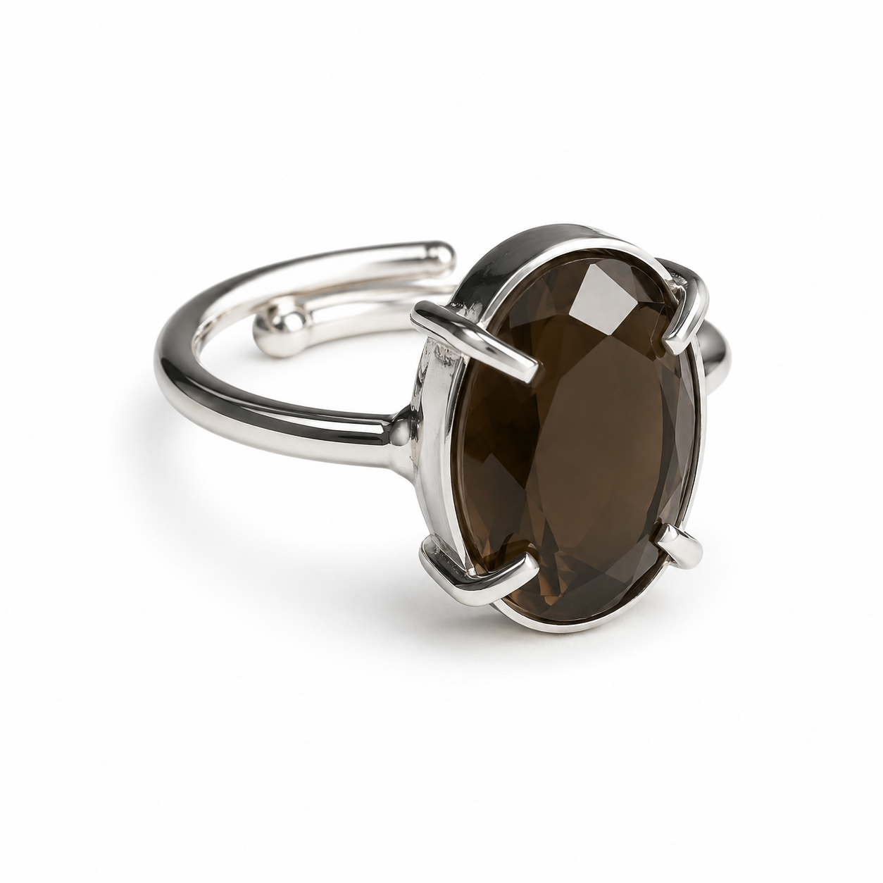 Smoky Quartz Ring (Adjustable)