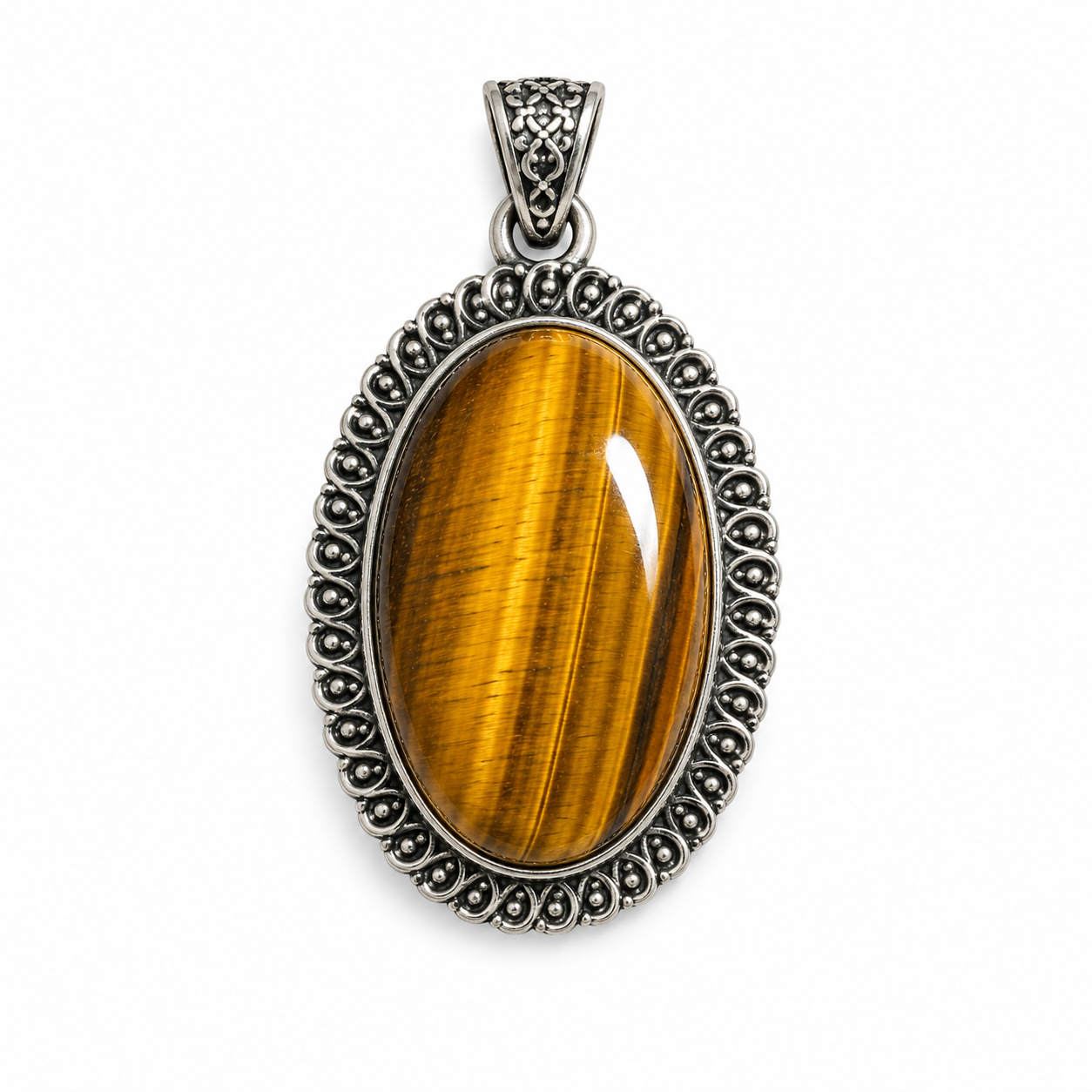 Yellow Tiger Eye Crystal Pendant