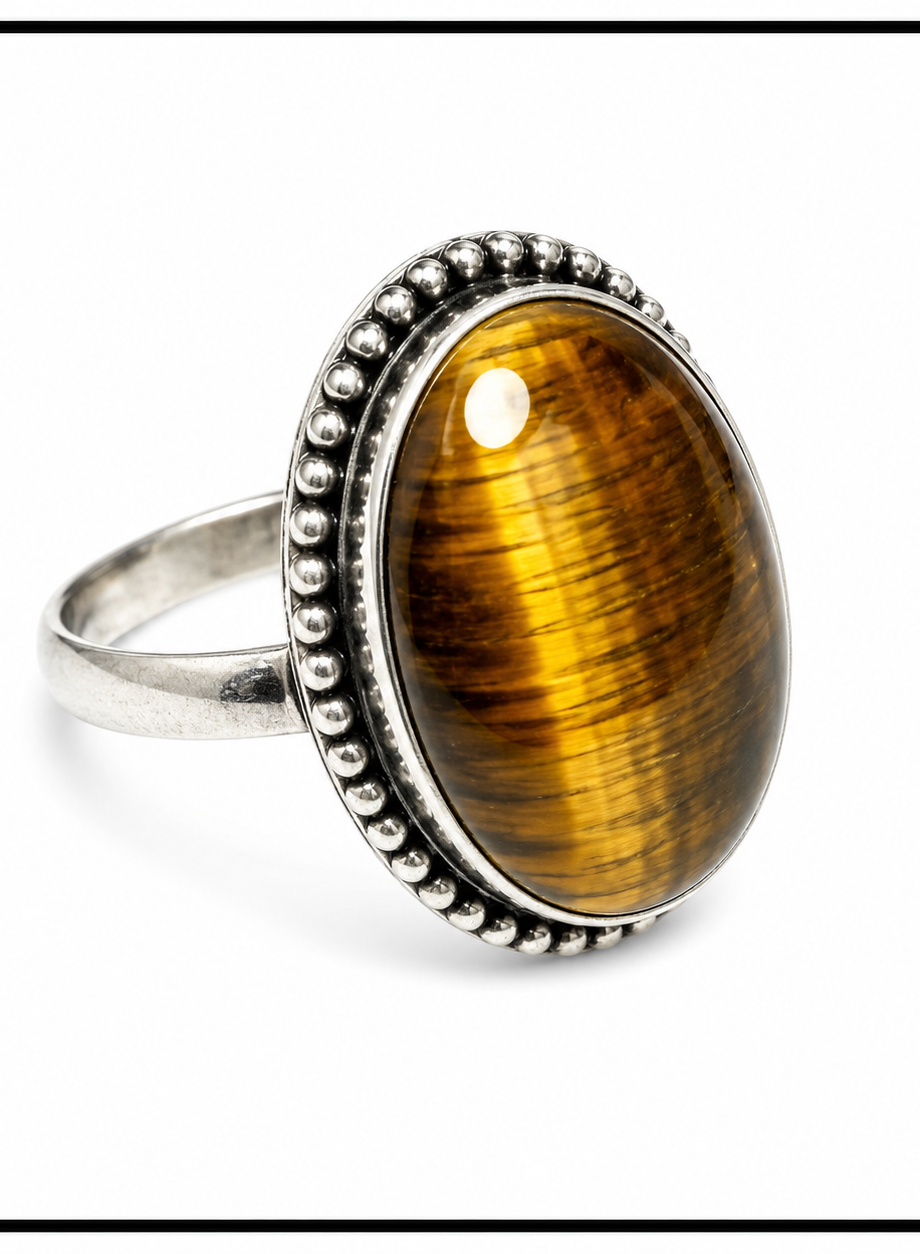 Tiger Eye Yellow Ring (Adjustable)
