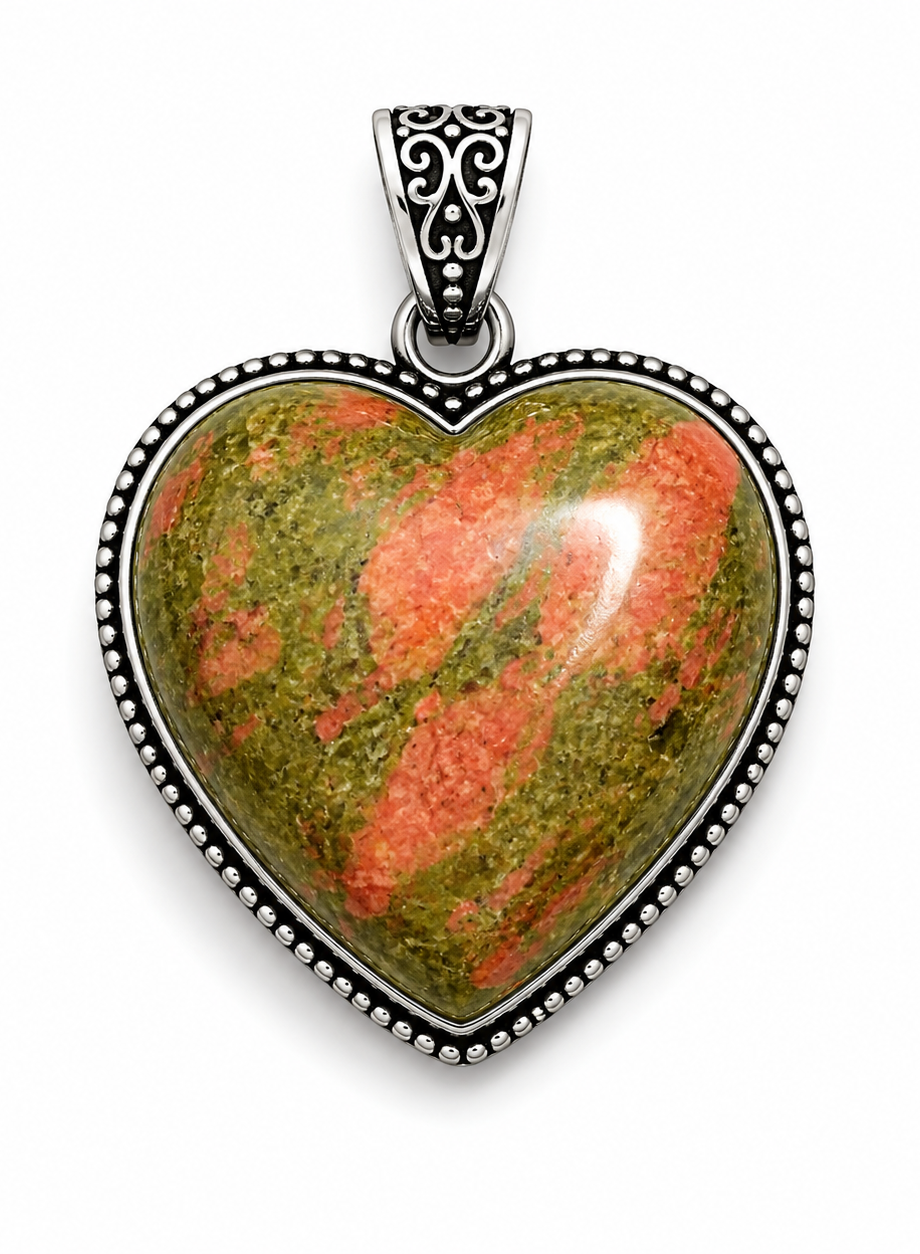 Unakite Crystal Pendant