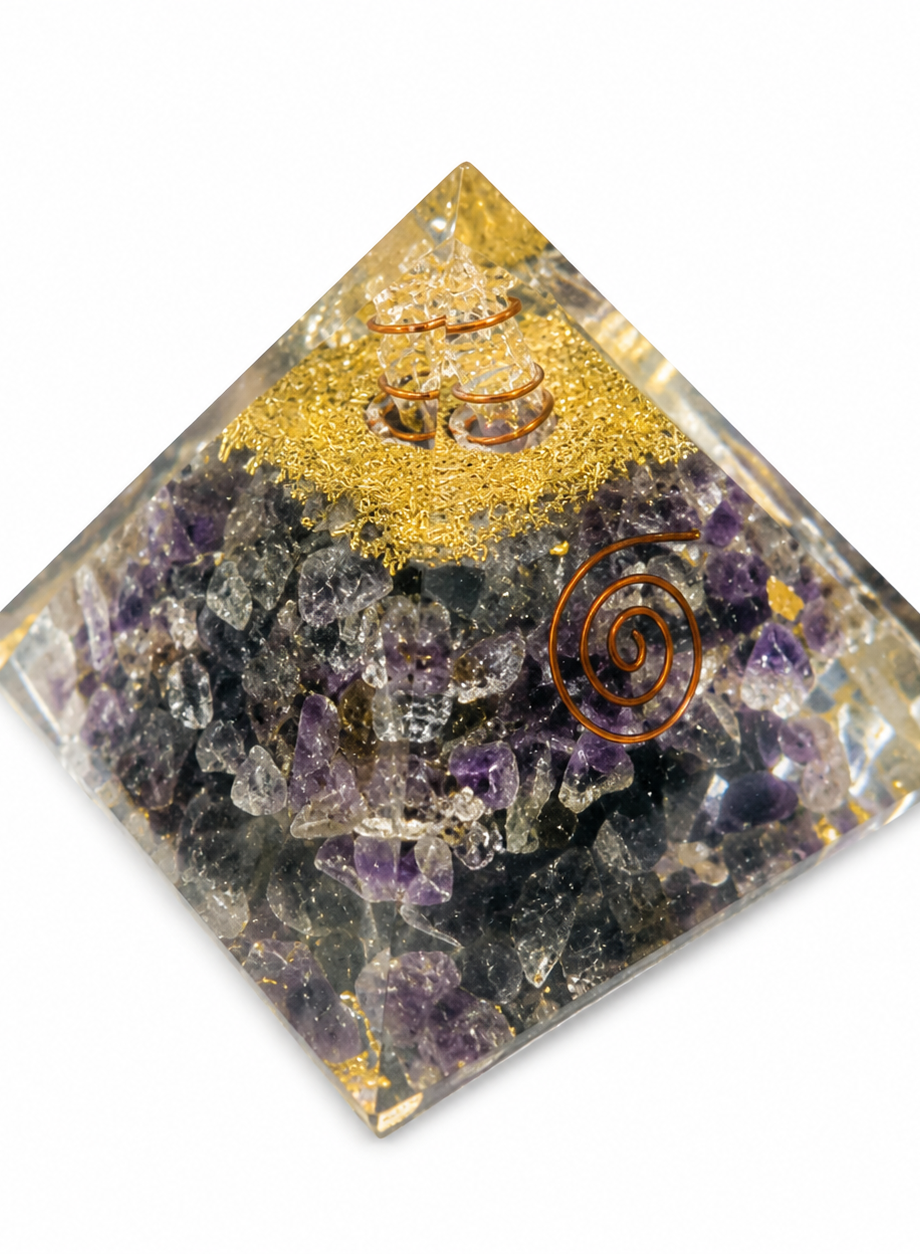 Amethyst Orgone Crystal Pyramid