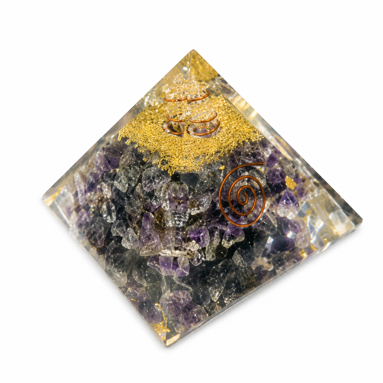 Amethyst Orgone Crystal Pyramid