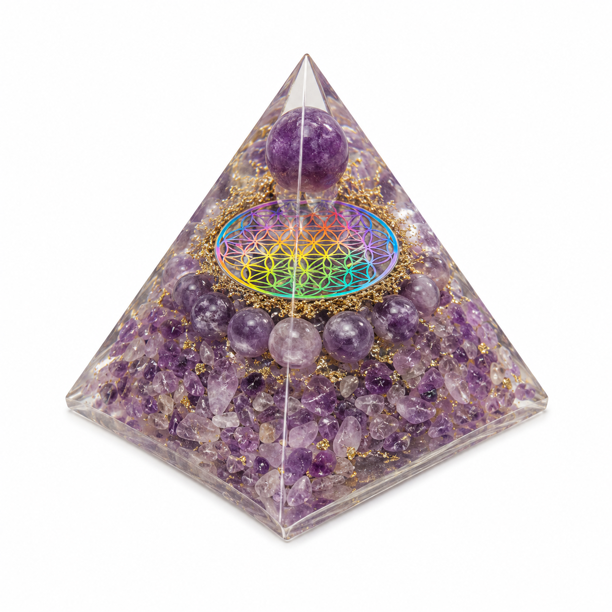 Amethyst Chips with Amethyst Balls