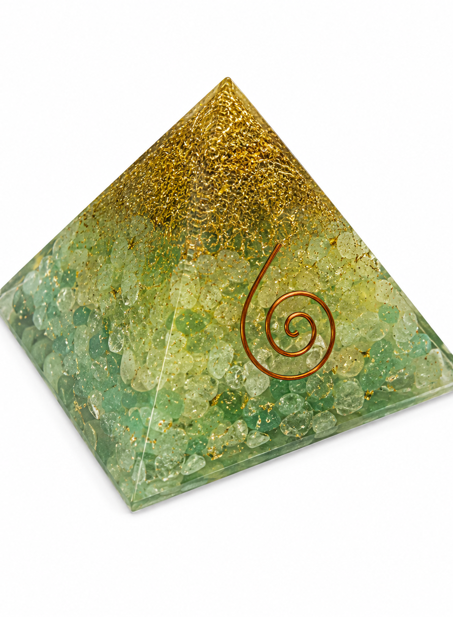 Green Aventurine Orgone Crystal Pyramid