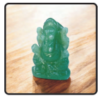 Green Aventurine Crystal Ganesha (1 Inch)