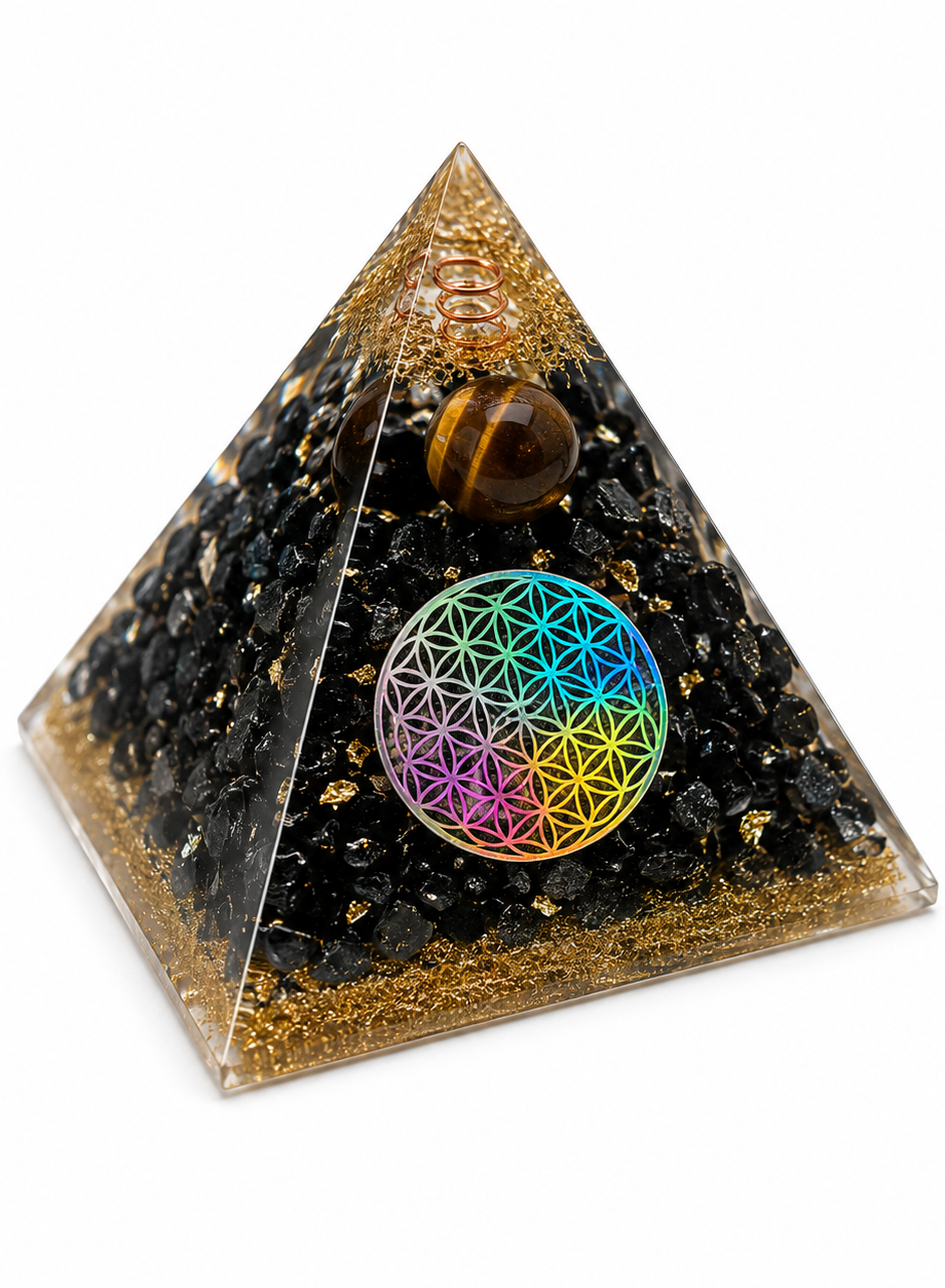 Black Tourmaline with Tiger's Eye