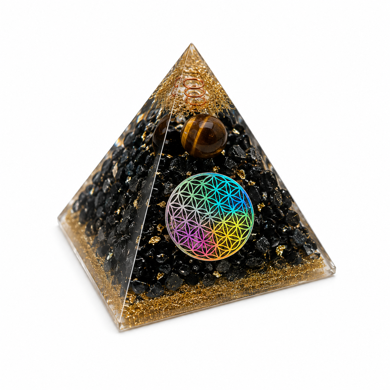 Black Tourmaline with Tiger's Eye