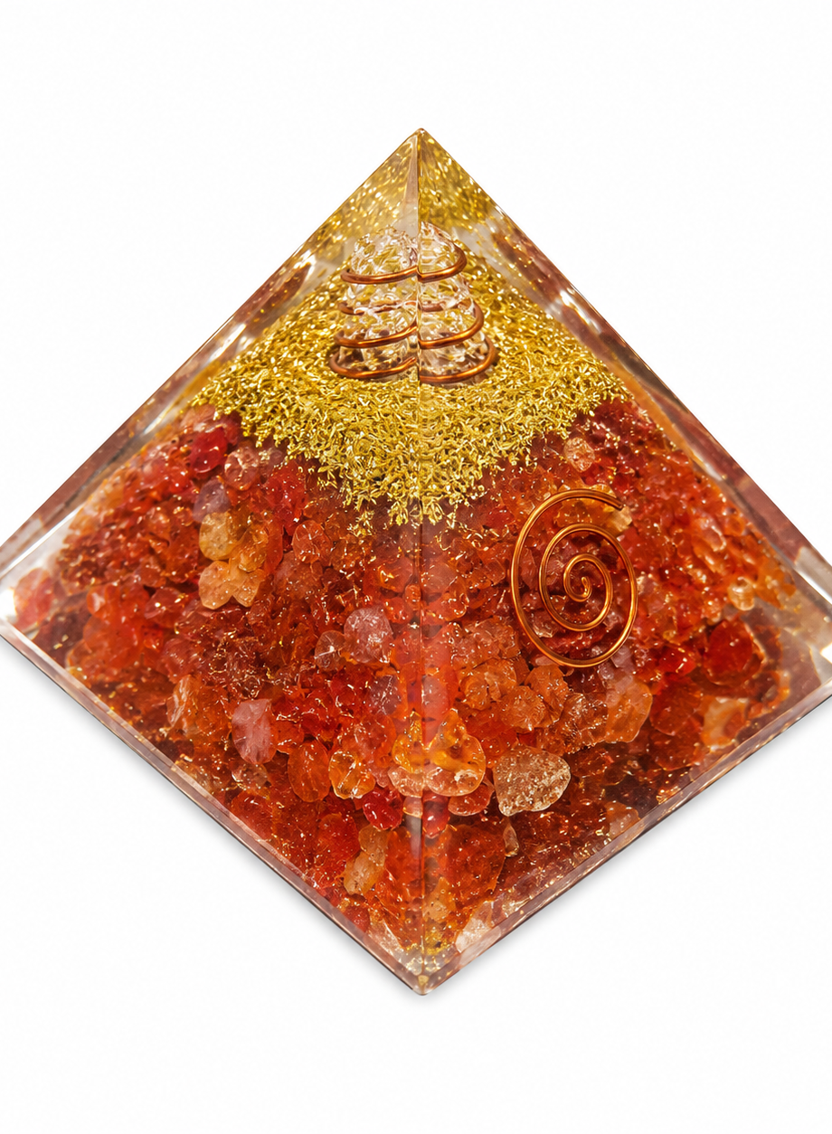 Carnelian Orgone Crystal Pyramid