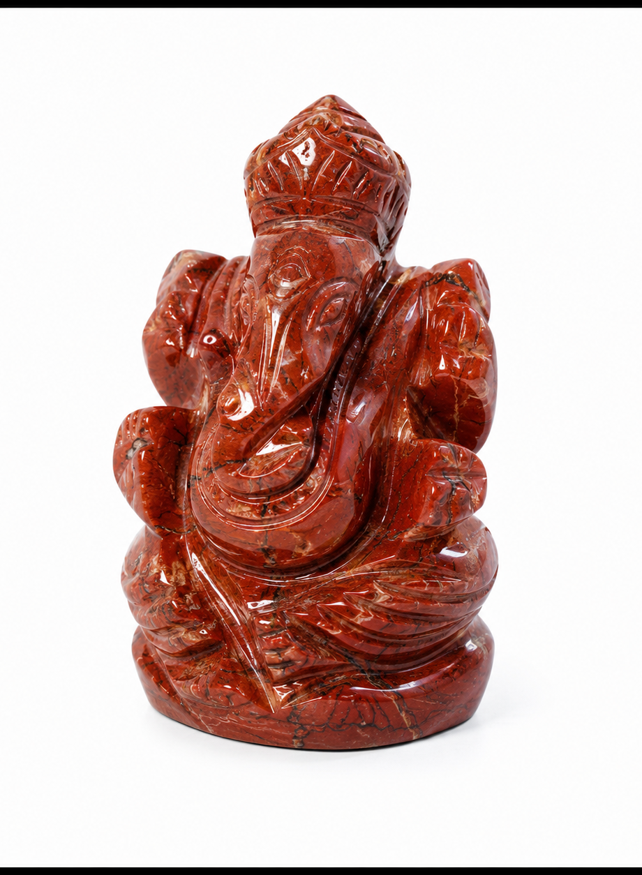 Red Jasper Crystal Ganesha (1 Inch)