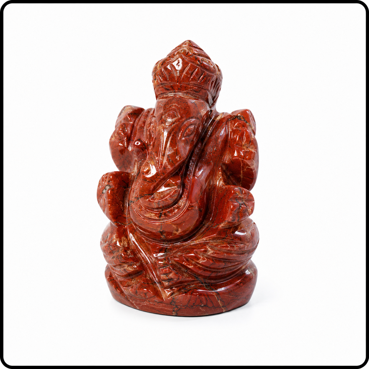 Red Jasper Crystal Ganesha (1 Inch)