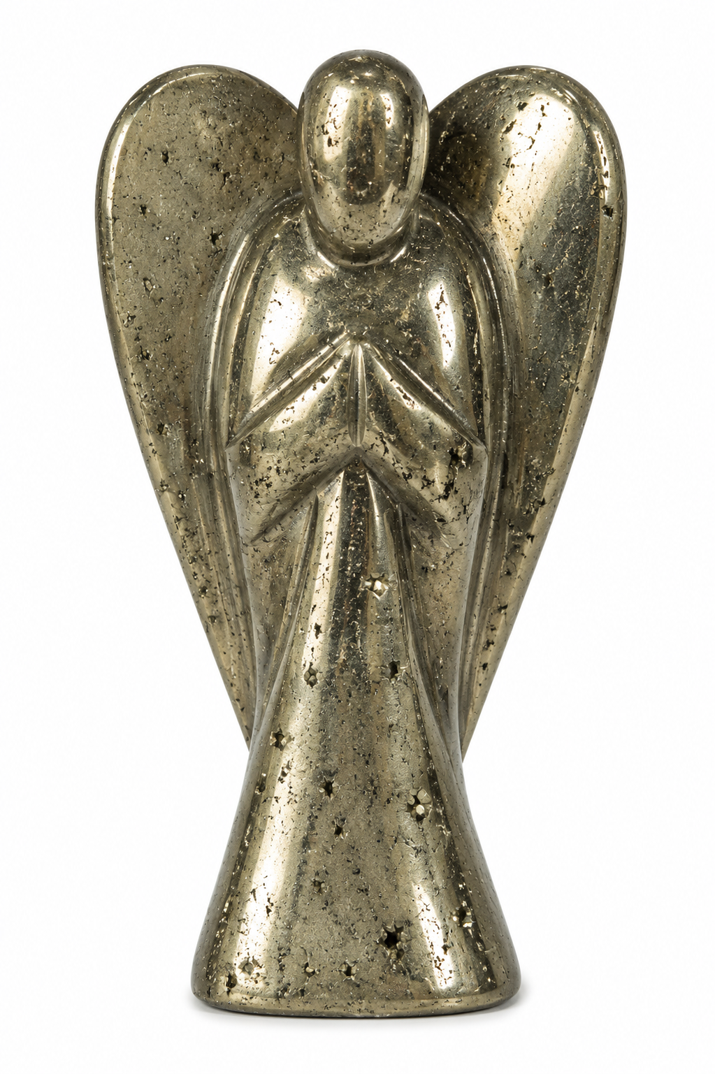 Pyrite Crystal Angel (2")