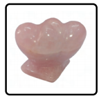 Rose Quartz Double Heart (1 Gm)