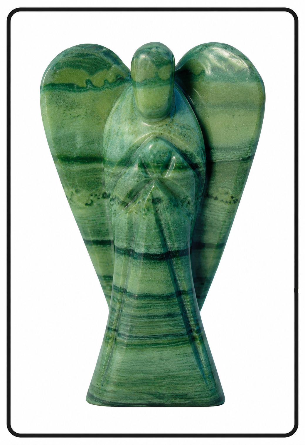 Serpentine Crystal Angel (2")