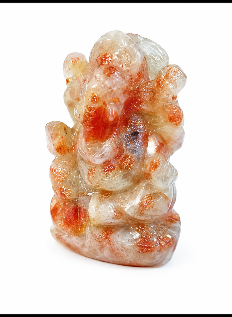 Sunstone Crystal Ganesha (1 Inch)