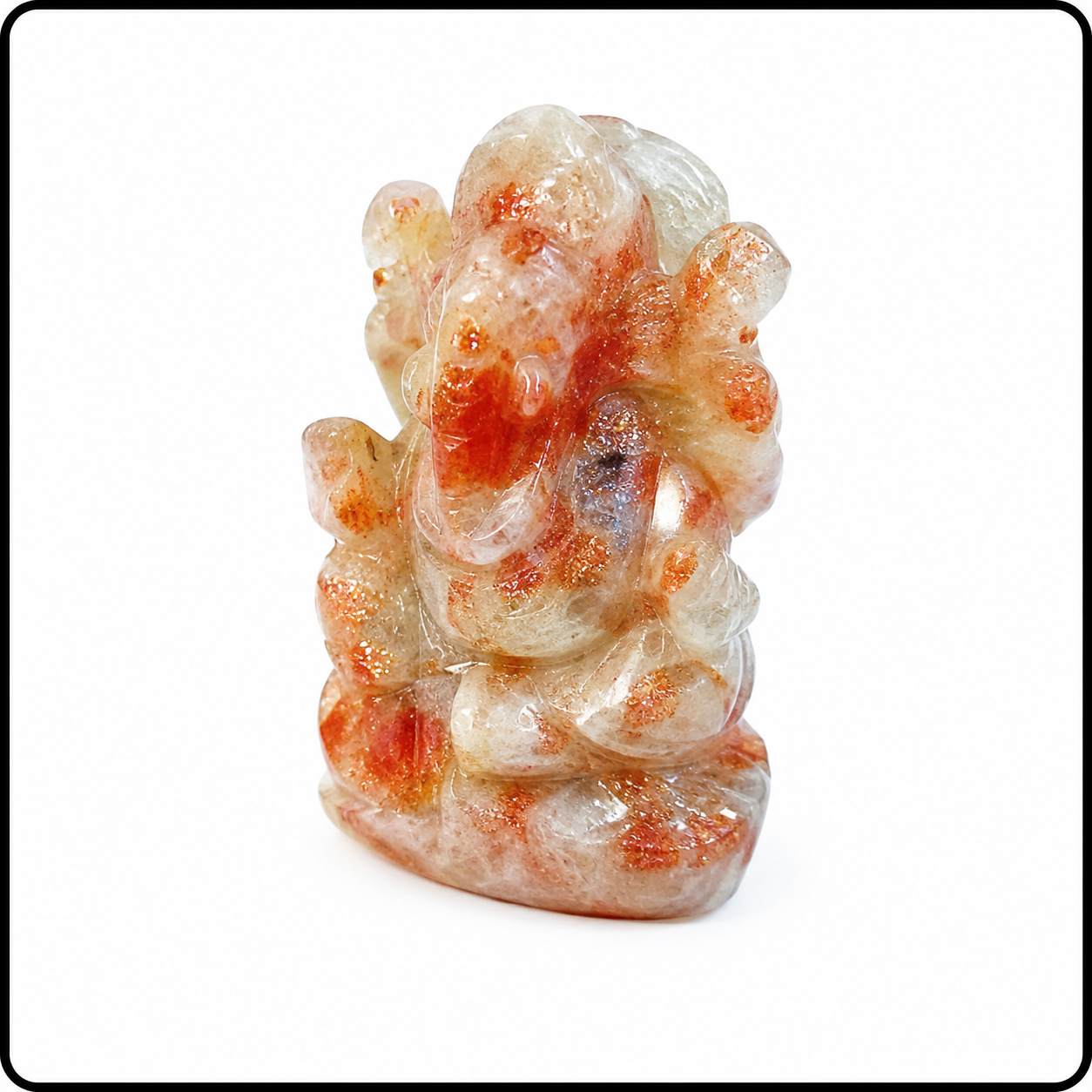 Sunstone Crystal Ganesha (1 Inch)