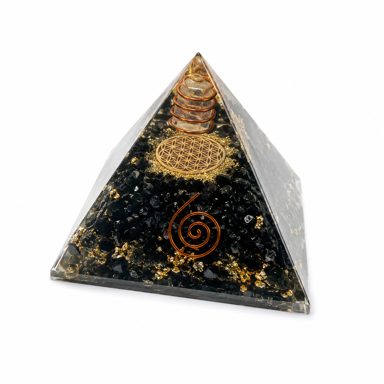 Black Tourmaline Orgone Crystal Pyramid